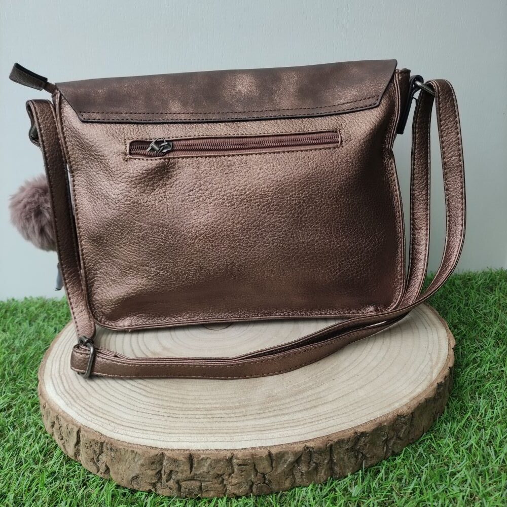 Sac bandoulière Marron Métallisé – Image 2