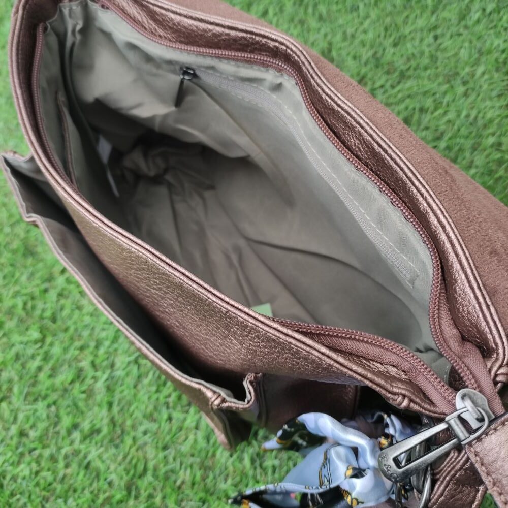 Sac bandoulière Marron Métallisé – Image 3