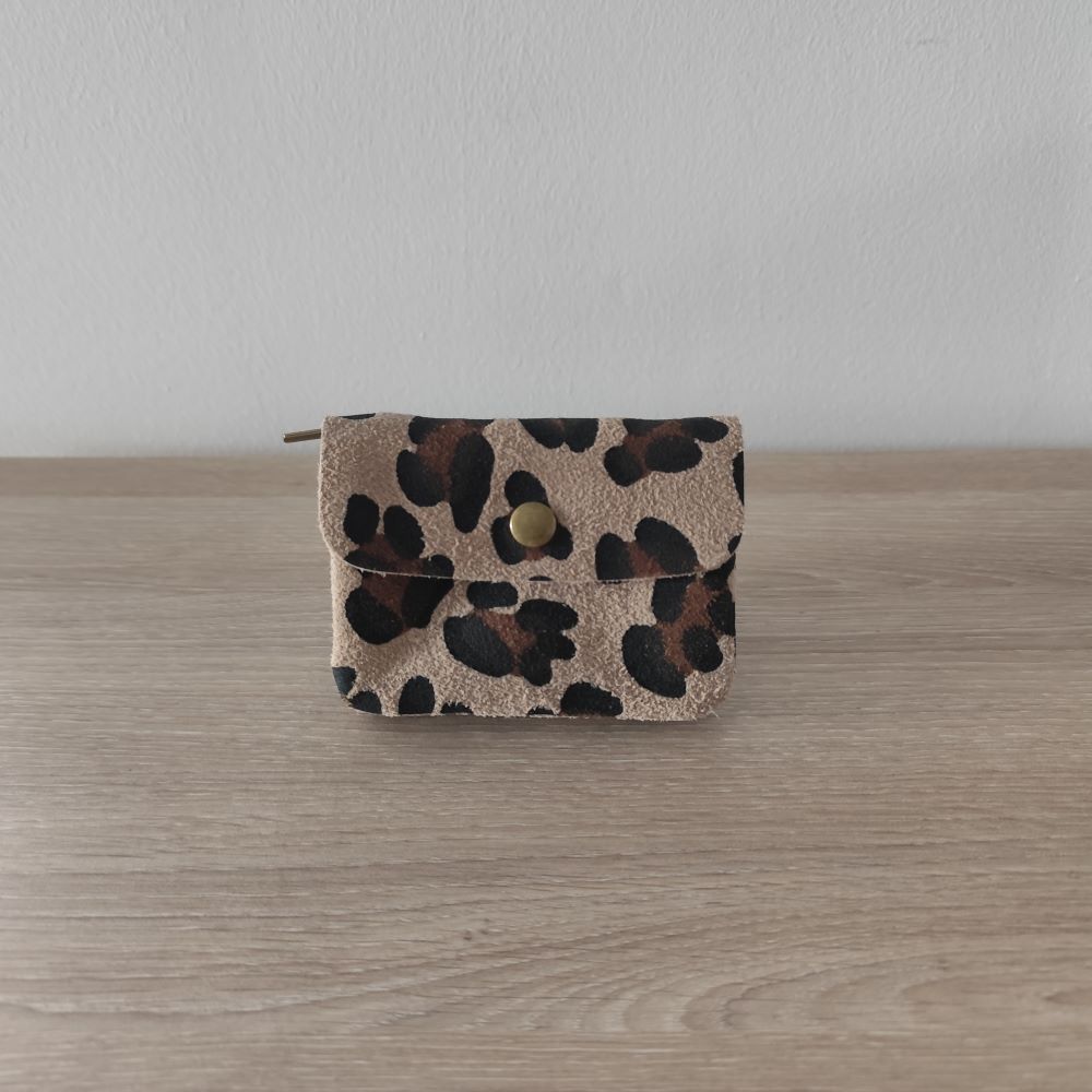 Porte-monnaie Léopard En PVC - Dimensions 10,5x8 Cm - Occasion En Très Bon état