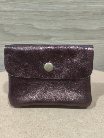 Petit porte-monnaie en cuir Chocolat